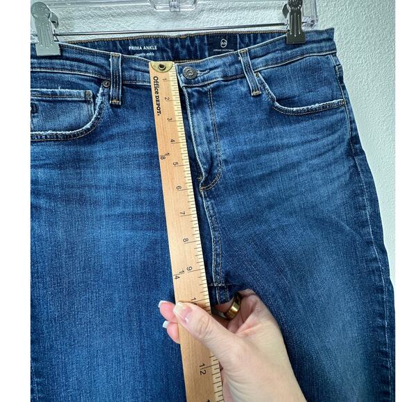 AG Medium Wash Whiskered Prima Ankle Cigarette Ankle Jeans 31 - Picture 11 of 12